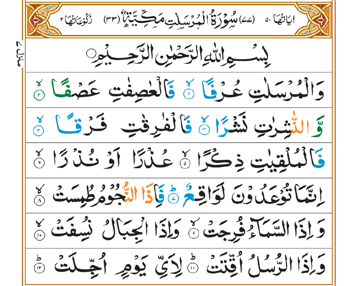 Surah Mursalat 01