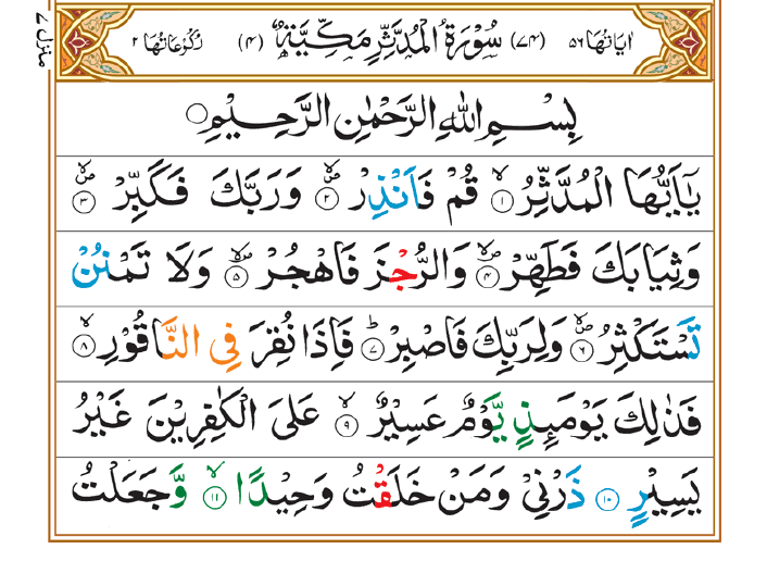 Surah Mudassir 01