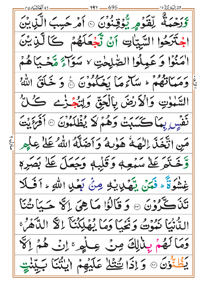 Surah Jathiyah 04