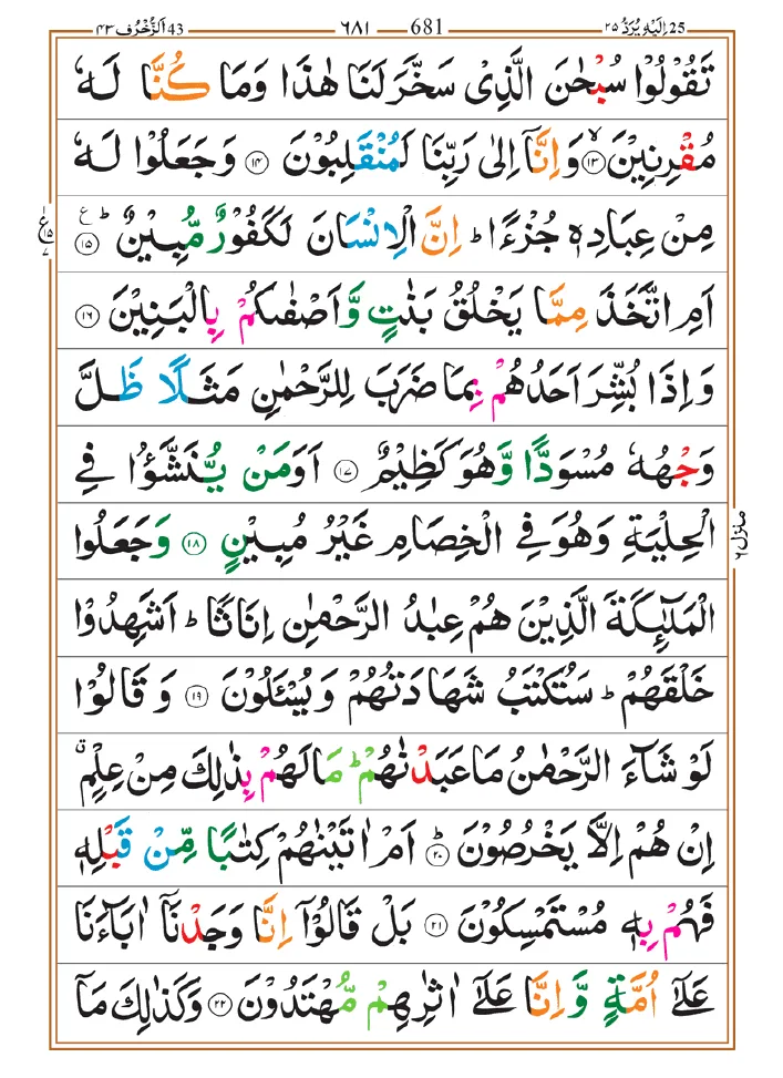 Surah Zukhruf 03