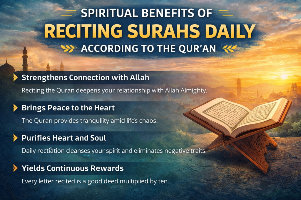 Spiritual Benefits of Reciting Surahs Daily According to the Qur’an